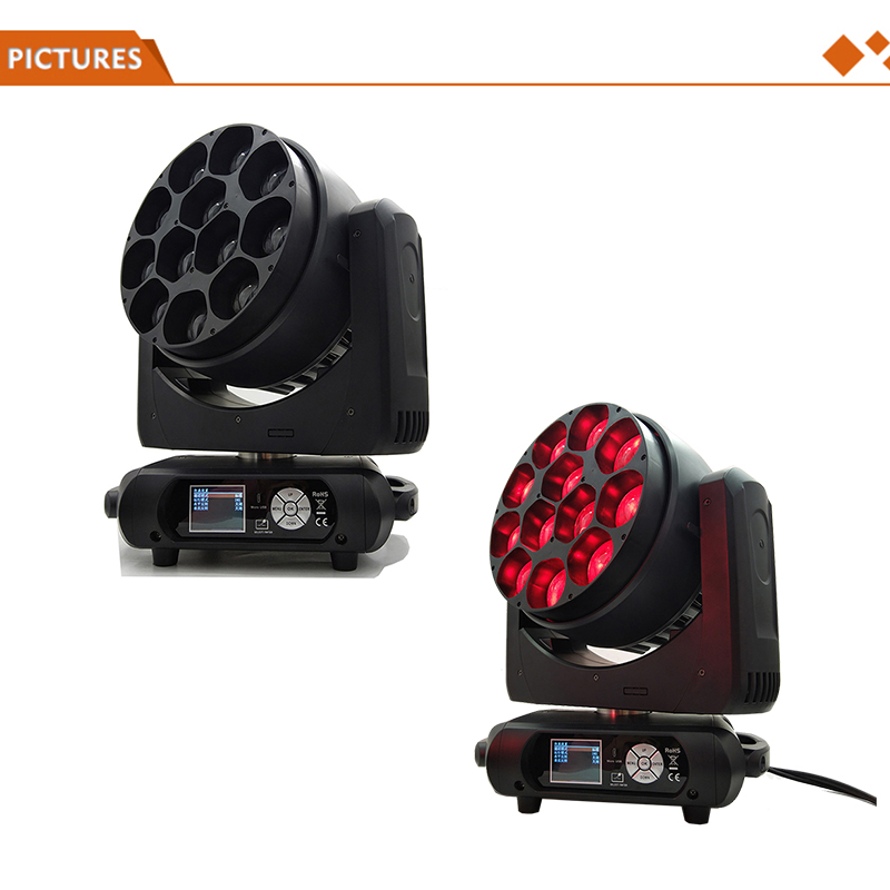 Zoom de pixel de LED RGBW 12x40w avec la lumière principale mobile de couleur de mélange de lavage de RDM